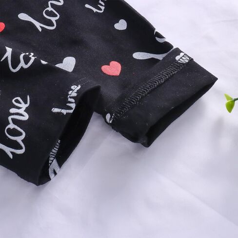 CM C&M WODRO Baby Girl Clothes Valentines Day Toddler Outfit Love Shirt Ruffle Long Sleeve Sweatshirts Top Pants Legging Set in Kuwait
