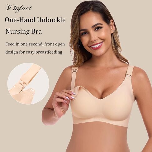 Vinfact 3 Pack Nursing Bras for Breastfeeding Comfort Maternity Bras for Pregnancy Wireless Seamless Breastfeeding Bras in Saudi Arabia