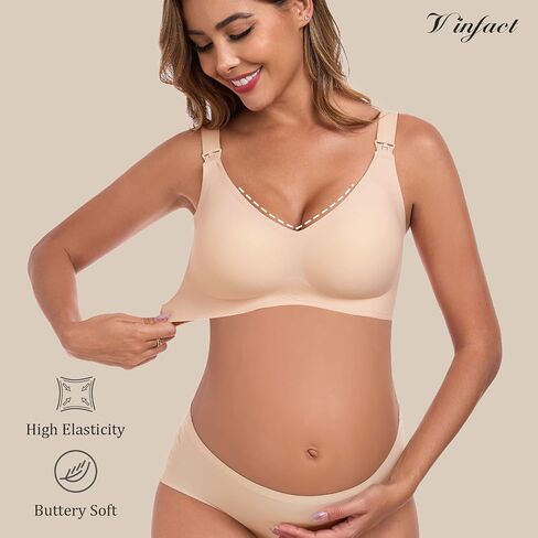 Vinfact 3 Pack Nursing Bras for Breastfeeding Comfort Maternity Bras for Pregnancy Wireless Seamless Breastfeeding Bras in Saudi Arabia