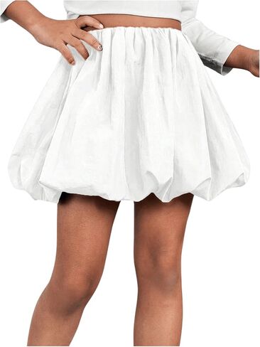MakeMeChic Toddler Girls Skirt Bubble Mini Skirts Ruffle Skirts Girls Clothes in Saudi Arabia