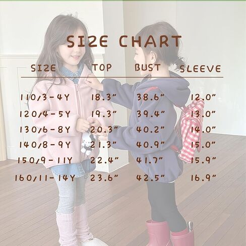 Kids Zip Hoodie for Winter&Autumn, Toddler Fleece Jacket Coat for Kids Age 3Y-14Y in Saudi Arabia