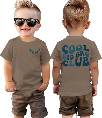 BOUTIKOME Big Brother Shirts Toddler Baby Boy Cool Big Bro Club T-Shirt Summer Tees Announcement Outfit Short Sleeve Tops in Saudi Arabia