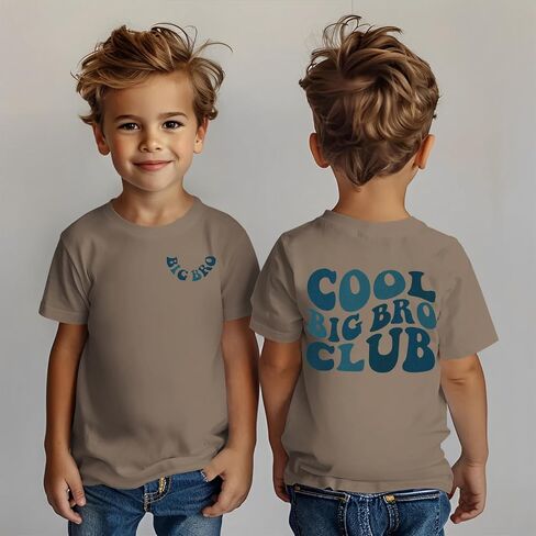 BOUTIKOME Big Brother Shirts Toddler Baby Boy Cool Big Bro Club T-Shirt Summer Tees Announcement Outfit Short Sleeve Tops in Saudi Arabia