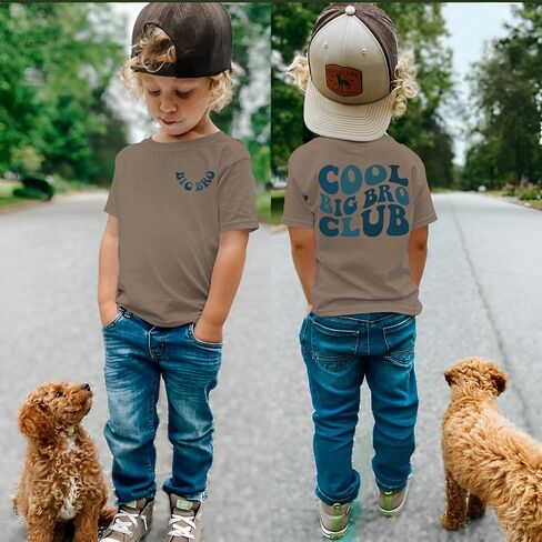 BOUTIKOME Big Brother Shirts Toddler Baby Boy Cool Big Bro Club T-Shirt Summer Tees Announcement Outfit Short Sleeve Tops in Saudi Arabia