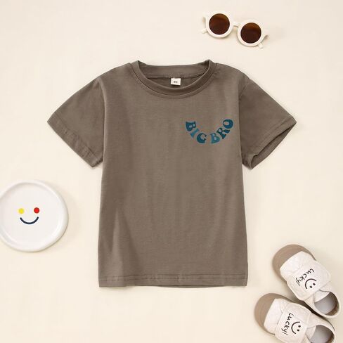 BOUTIKOME Big Brother Shirts Toddler Baby Boy Cool Big Bro Club T-Shirt Summer Tees Announcement Outfit Short Sleeve Tops in Saudi Arabia