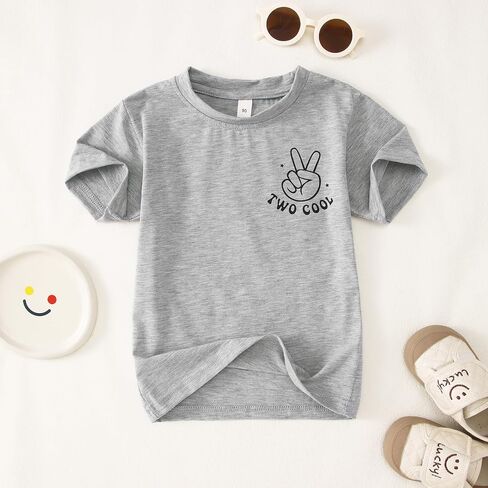 Two Cool Birthday Shirt 2nd Birthday Boy Tshirt 2 Year Old Toddler Boys Second Bday Party Short Sleeve Outfits Tops in Kuwait