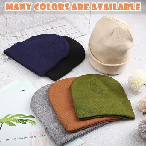 Geyoga 6 Pack Baby Beanie Hats Soft Cozy Knit Beanies for Toddler Boys Girls 6-24 Months in Saudi Arabia