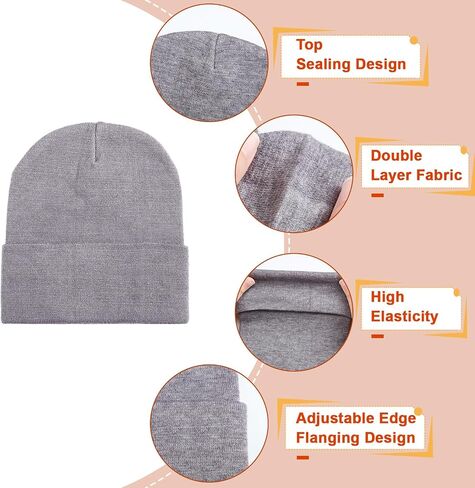 Geyoga 6 Pack Baby Beanie Hats Soft Cozy Knit Beanies for Toddler Boys Girls 6-24 Months in Saudi Arabia