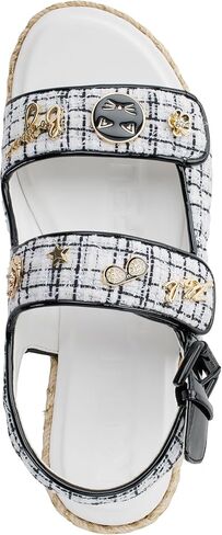 KARL LAGERFELD Women's Cushioned Insole Everyday Charlay-Ankle Strappy Sandal Flat in Saudi Arabia