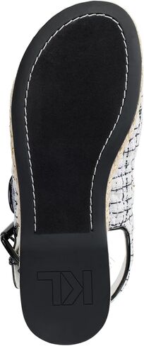 KARL LAGERFELD Women's Cushioned Insole Everyday Charlay-Ankle Strappy Sandal Flat in Saudi Arabia
