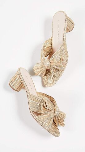 Loeffler Randall Women's Emilia Pleated Bow Sandals in Saudi Arabia