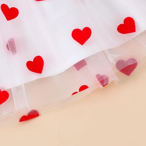Toddler Baby Girl Valentines Dress My First Valentines Day Outfit Princess Heart Dresses Kids Dresses Casual Clothes in Saudi Arabia