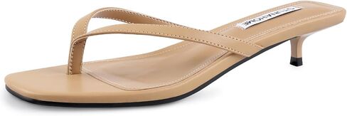 STUNAHOME Womens Kitten Heel Thong Sandals with Memory Foam Cute Flip Flop Heels for Women 1.4 Inches in Saudi Arabia