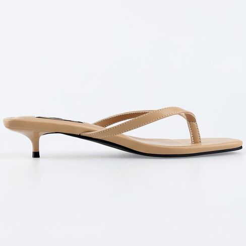 STUNAHOME Womens Kitten Heel Thong Sandals with Memory Foam Cute Flip Flop Heels for Women 1.4 Inches in Saudi Arabia