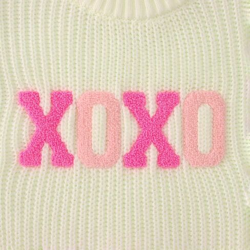 CM C & M Wodro Toddler Baby Girl Xoxo Sweater Sweater Kid Valentines متماسكة الأكمام طويلة الأكمام اللطيفة ملابس دافئة لطيفة 2-6 سنوات in Kuwait