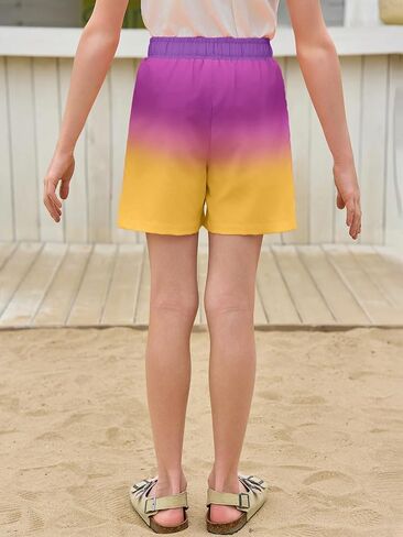 Haloumoning Boys Swim Trunks with Boxer Brief Liner Kids Gradient Quick Dry Swimming Shorts 5-14 Years in Kuwait