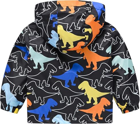 Happy Cherry Toddler Baby Casual Cartoon Prints Windbreaker Hoodie Coat Lightweight Casual Jacket 1-5T in Kuwait