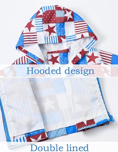 Happy Cherry Toddler Baby Casual Cartoon Prints Windbreaker Hoodie Coat Lightweight Casual Jacket 1-5T in Kuwait
