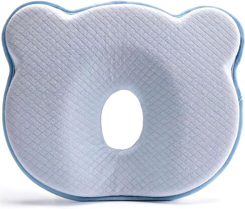 Memory Foam Soft and Cozy Pillow(Blue52) Head Neck Support Pillow for Car Seat Breathable Bedding Set Prevent Flat Head in Saudi Arabia