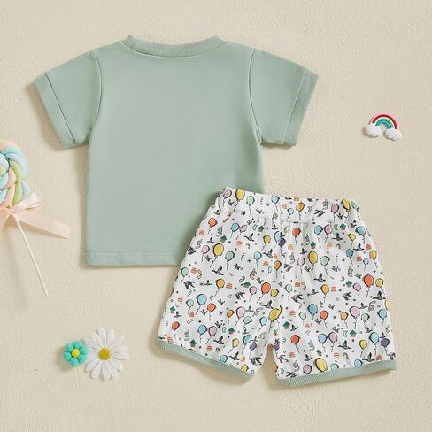 Toddler Baby Boy Summer Clothes Duck Print Short Sleeves T-Shirt Elastic Camouflage Shorts 2 Piece Outfit in Kuwait