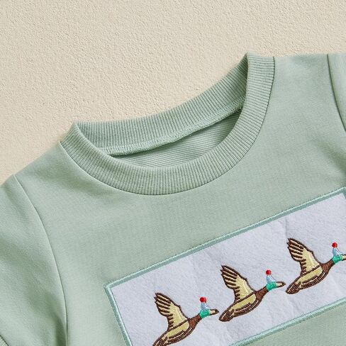 Toddler Baby Boy Summer Clothes Duck Print Short Sleeves T-Shirt Elastic Camouflage Shorts 2 Piece Outfit in Kuwait