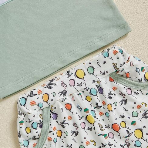 Toddler Baby Boy Summer Clothes Duck Print Short Sleeves T-Shirt Elastic Camouflage Shorts 2 Piece Outfit in Kuwait