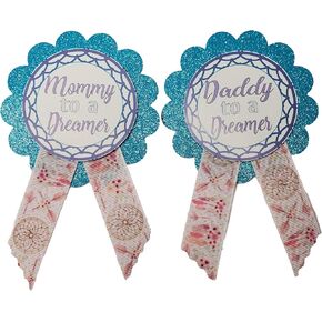 Little Dreamer Mommy & Daddy to Be Pin Dreamcatcher Baby Shower Pin for parents Pink Teal It's a Girl Sprinkle