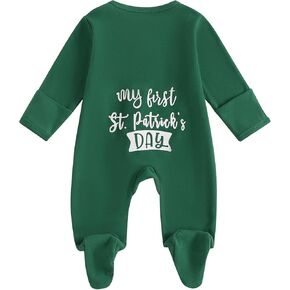 Lamuusaa Newborn Baby Girl Boy Valentines Day Outfit My First Valentines Footie Romper Zipper Bodysuit Jumpsuit Spring Outfit in Kuwait