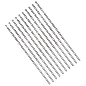 Extra Long Twist Drill Bits, 1.7mm Cutting Diameter 0.07" Shank 3" Length, High-Speed Steel Jobber Bit Set (Applications: for Metal Wood Plastic), 10-Pieces