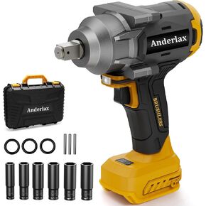 1200N.m Cordless Impact Wrench 1/2 inch for Dewalt Battery, 900FT-LBS Impact Drill with LED Work Light, 2400RPM High Torque Impact Driver (Tool Only)