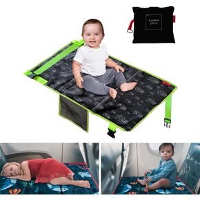 Toddler Airplane Seat Extender | Toddler Airplane Bed | Airplane Kids Bed | Airplane Bed for Toddler | Flyaway Kids Bed Airplane | Airplane Bed for Kids | Must Have (Black Dino)