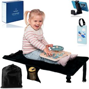 Toddler Airplane Bed - Airplane Bed for Toddler, Airplane seat Extender for Kids, Airplane Toddler Bed, Baby Airplane Bed, Toddler Airplane seat Extender, Mobile Holder, Name tag