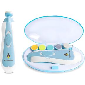 Baby Nail Trimmer Electric Nail File Nail Clipper Nail Polish Nail Kit Nail Sharpener 6IN1 Manicure Set for Newborn Infant Toddler Adults Toes and Fingernails Kids Nail Care Trim and Polish