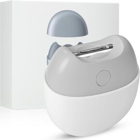 Electric Nail Clipper with USB Charging, Nail Chip Storage Electric Nail Trimmer, 2 Speed Levels for Babies, Seniors and Adults (Frosted White)