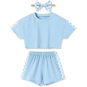 SANMIO Toddler Girl Clothes 18M-6T Toddler Girls Outfits Cute T-Shirt+Shorts+Headband 3Pcs Summer Baby Clothing Sets