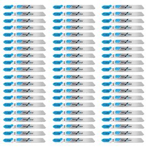 60Pack T101B T-Shank Jigsaw Blades - 4 Inch 10 TPI Contractor Jig Saw Blades Set Made with High Speed Carbon Steel Precise Clean Straight Cutting Wood Boards Plastic PVC(60Pcs-T101B for Wood&Plastic)