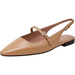 Linea Paolo - Celeste - Womens Leather Or Patent Slingback Flats