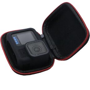 Hard PU Mini Carrying Case for Go Pro Hero 13 Black,Travel Portable Storage Bag for GoPro Hero 13/12/11/10/9/DJI Osmo Action,Campark,AKASO,YI Action Camera and More(Only for Bare Metal (S)