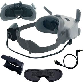 Goggles 2 Battery Bracket Holder and Power Cable for DJI Avata Goggles 2, Battery Recharging Wire/Clip for Avata Goggles 2, Protective Cover for DJI Avata Combo Goggles 2 Lens Protector Accessories
