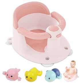 Baby Bath Seat for Babies 6 Months & Up, Bath Seats for Babies Sitting Up, Open Design, Non-Slip, Compact Toddler Bath Seat.