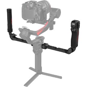 SmallRig Focus Control Dual Grip for DJI RS 2 / RS 3 Pro/RS 4 Pro Gimbal Stabilizer, Dual Handle with NATO Rail, Joystick Operation, Mode Switching, Centering/Locking, Max Load 17.6lb