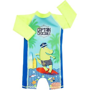 Boys' Sunsuit/Swimsuit with Snap Buttons at The Crotch