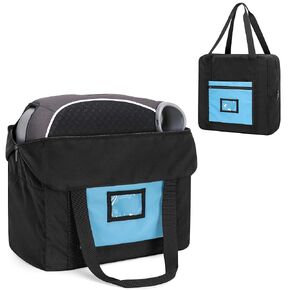 Teamoy Infant Booster Seat Travel Bag for Airplane, Booster Travel Bag Fits Most Standard Booster Seats, Booster Seat Cover with Handle, Black