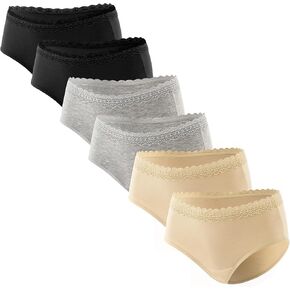 HBselect Maternity Underwear Cotton Crotch, High Waist Postpartum Underwear Lace Maternity Panties C-Section Recovery