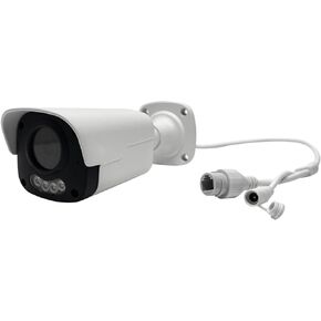 2K Outdoor Security Camera Waterproof Bullet Camera Gun Camera PoE Power Supply, Night Vision, Cameras for Home Security, Night Vision, White