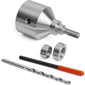 Bottle Stopper Chuck with 7mm Hole Drill Bit for use with 3/8" x 16tpi Bottle Stoppers with 1"x8TPI thread for lathe