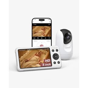 شاشة MomCozy WiFi Smart Baby مع الكاميرا والصوت ، شاشة 10 "1080 بكسل مع تسجيل الصور والفيديو ، والكشف عن الحركة والتبكي in Kuwait