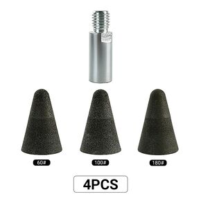 4PCS Conical Diamond Grinding Wheel Bits 5/8-11 Thread Chamfer Countersink Cone Carve Polishing Ceramic Glass 50# 100# 200#Matching Extensions