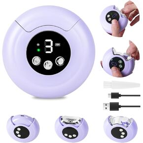 Electric Nail Clipper, 3-in-1 Purple Nail Care Kit, 3-Speed Adjustable, Electric Nail File Baby, Baby Nail Clippers, Toenail Clippers, Electric Baby Nail Trimmer, Perfect for Kids, Elderly and Women