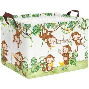 Clastyle Tropic Vine Money Storage Basket Rectangle Toy Shelf Basket for Kid Room Toy Clothes Books Baby Gift Basket